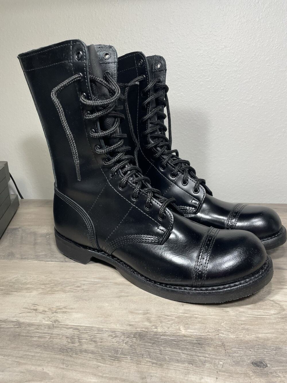NEW Corcoran 1500 10" Black Leather Jump Boots Men's 10.5 D USA In Box